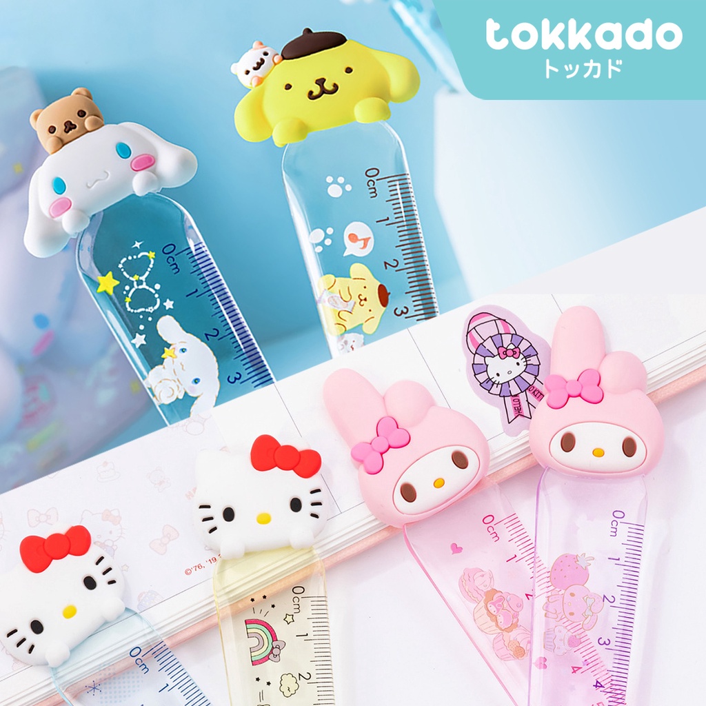 Jual TOKKADO Sanrio Ruler Penggaris Anak Sekolah Karakter Lucu 12 cm ...
