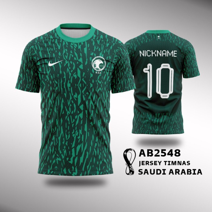 Jual Kaos Jersey Sepakbola Timnas Arab Saudi world Cup Qatar 2022 ...