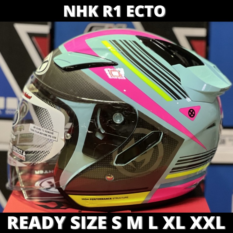 Jual Helm NHK R1 Ecto Tosca Double Visor Half Face | Shopee Indonesia