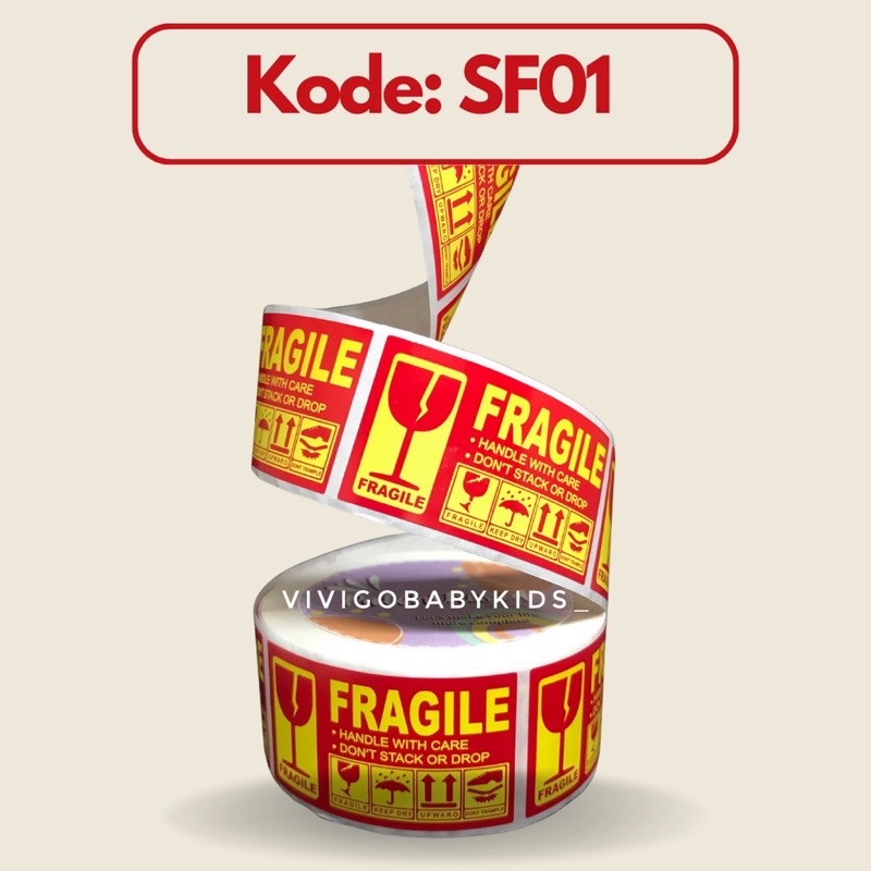 Jual Stiker FRAGILE merah kuning 10 pcs! | Shopee Indonesia