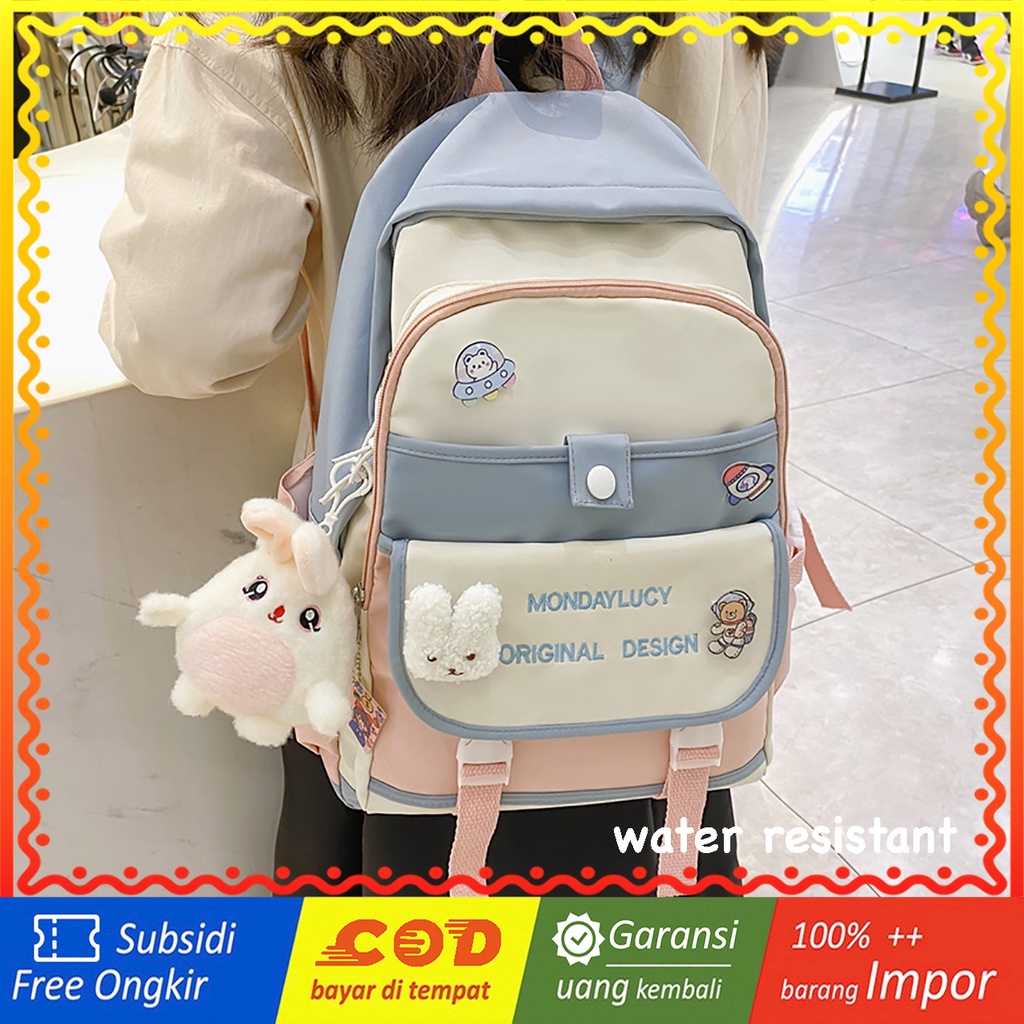 Jual WYK143 Tas Ransel Wanita MondayLucy Original Design Sekolah Kuliah ...