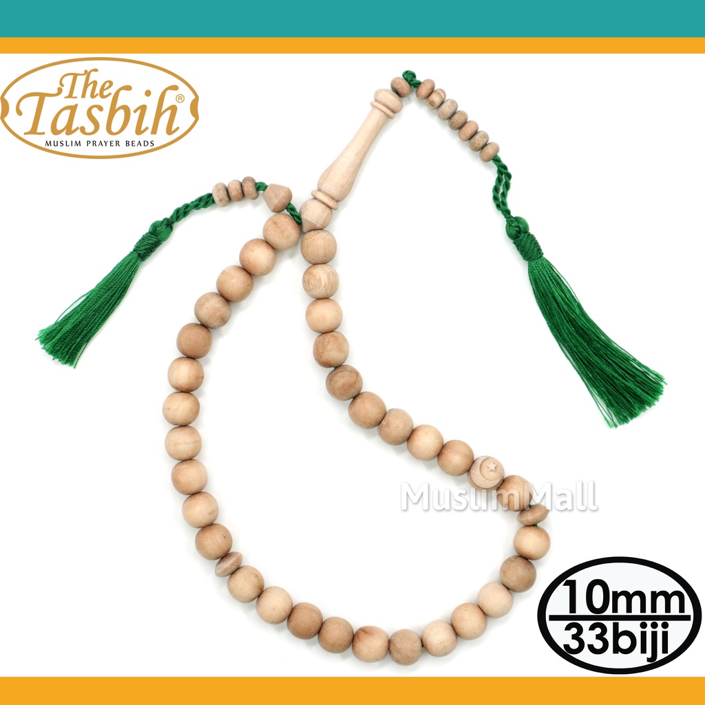 Tasbih Cendana Asli 33 Tassel Hijau TheTasbih Sandalwood