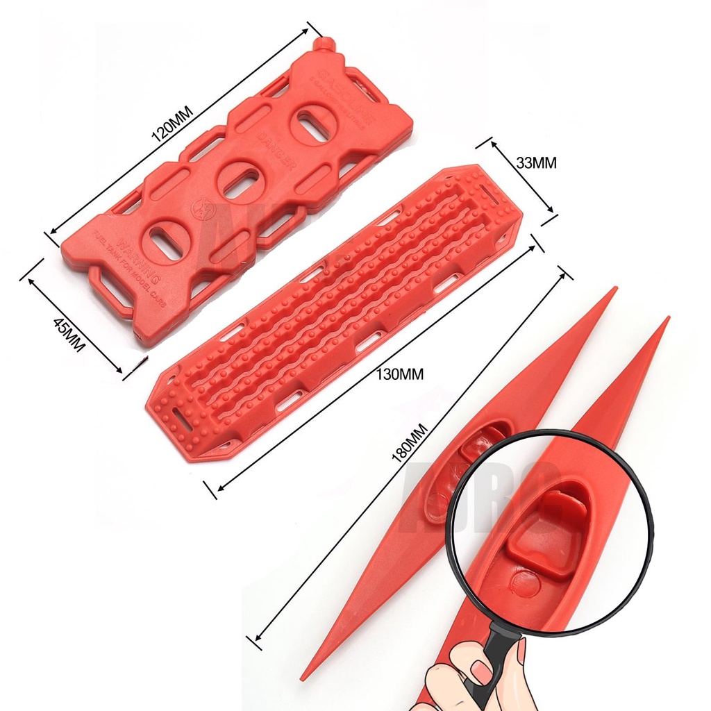 Mini réservoir de carburant en plastique et extincteur compatible avec Traxxas TRX4 Axial SCX10 Redcat Gen7 1/10 RC Rock Crawler