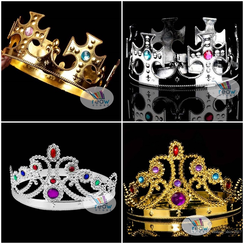 Jual Mahkota Pesta Raja / Ratu, Crown Party King / Queen (Gold, Silver ...