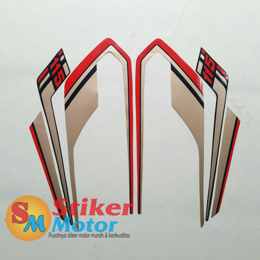 Jual STRIPING STICKER LIS LES POLET BODY MOTOR RX 115 SPECIAL 1992 GOLD ...