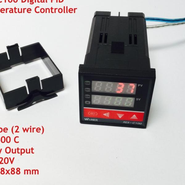Jual Digital PID Rex-C100 Out Relay 0-400C Temperatur Kontrol Suhu AC ...