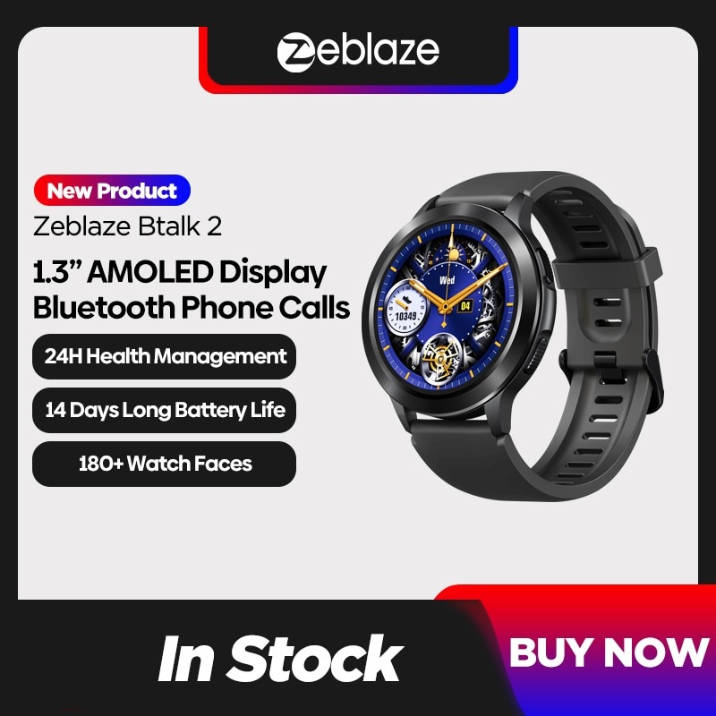 Zeblaze Btalk Smartwatch AMOLED Display Voice Calling Sport Health Mode