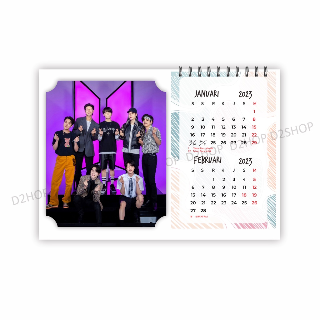 Jual Kalender 2024 BTS BUTTER FESTA BILLBOARD PTD Shopee Indonesia