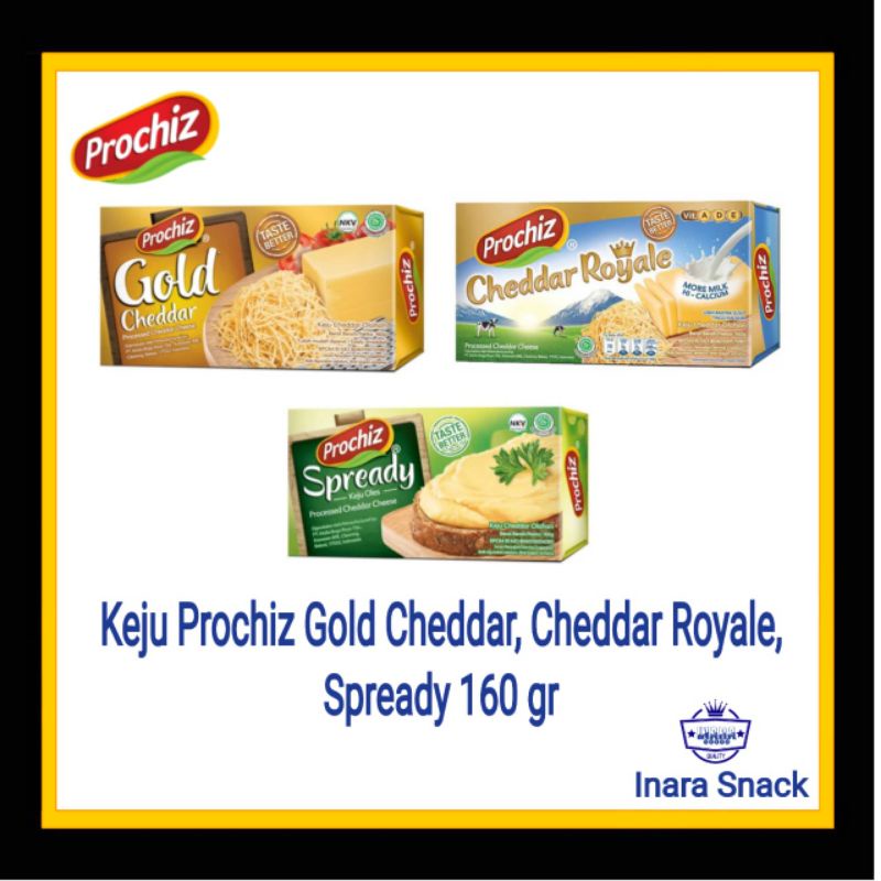 Jual Keju PROCHIZ Gold Cheddar || Cheddar Royale || Spready 160 Gr ...