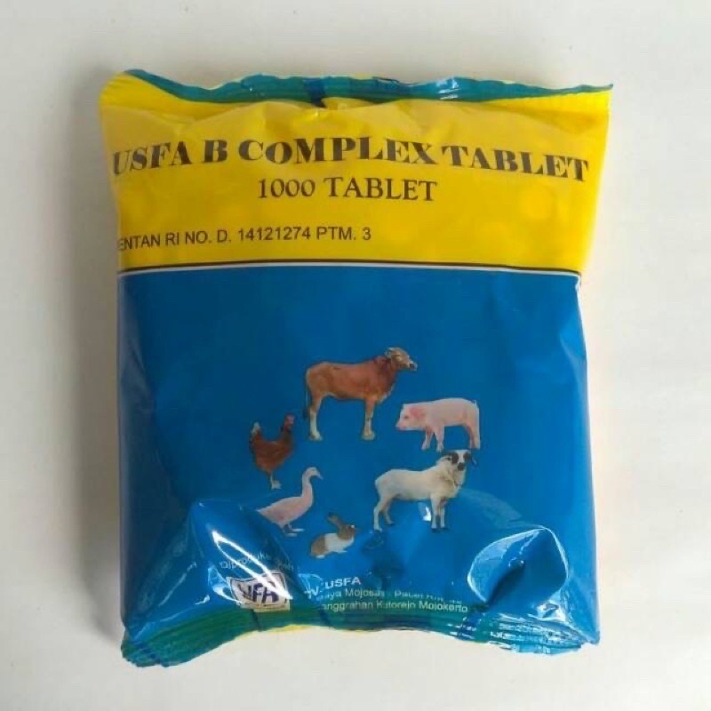 Jual Vitamin B Kompleks Complex USFA 1000 Tablet Butir Ayam Babi ...