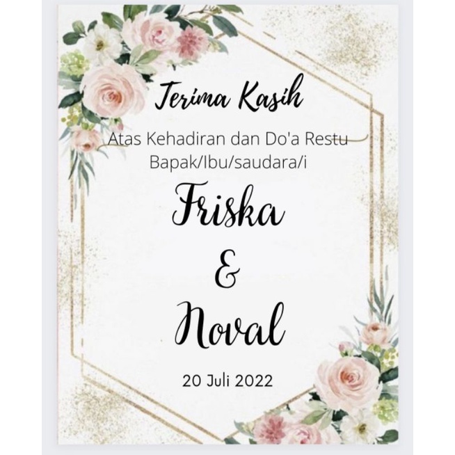 Jual Kartu ucapan souvenir hangtag souvenir kartu ucapan pernikahan