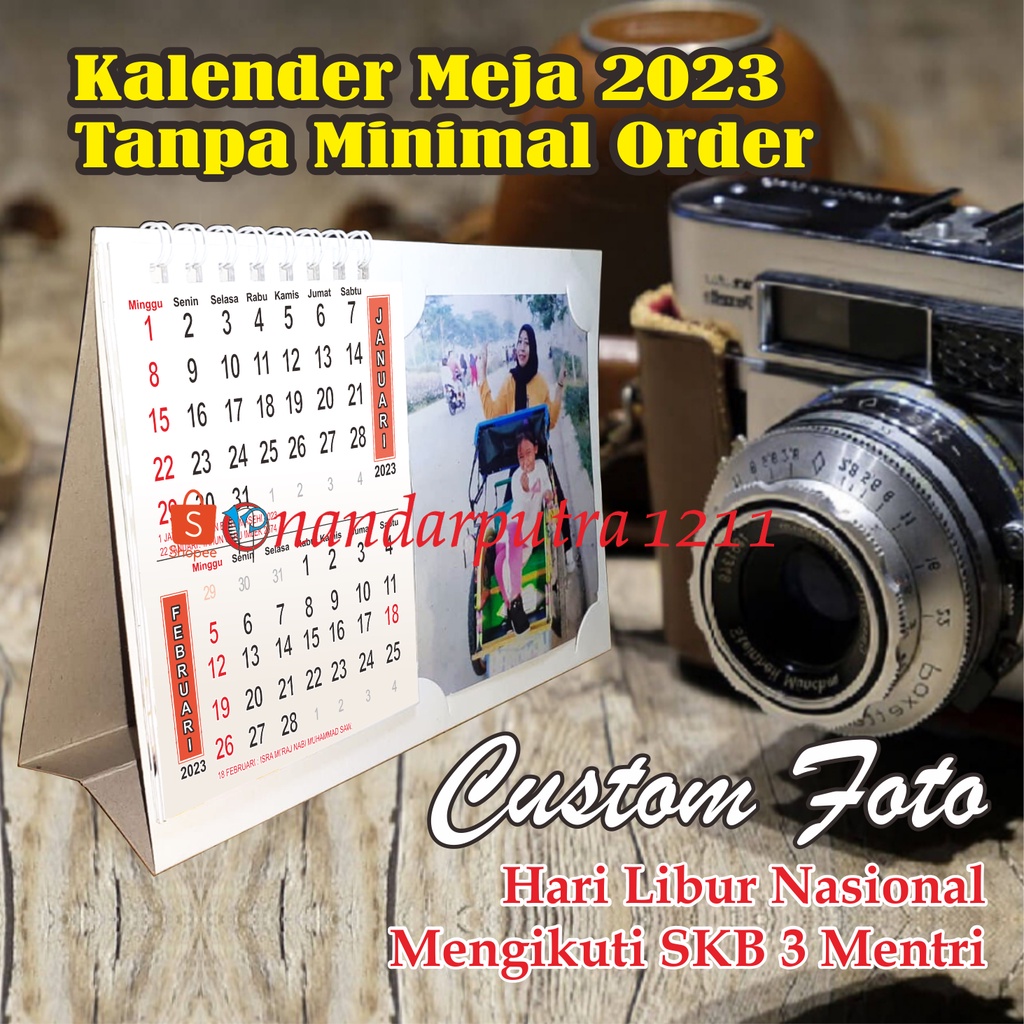 Jual Kalender Meja 2023 Custom Foto/Kalender Duduk/Souvenir Kalender ...