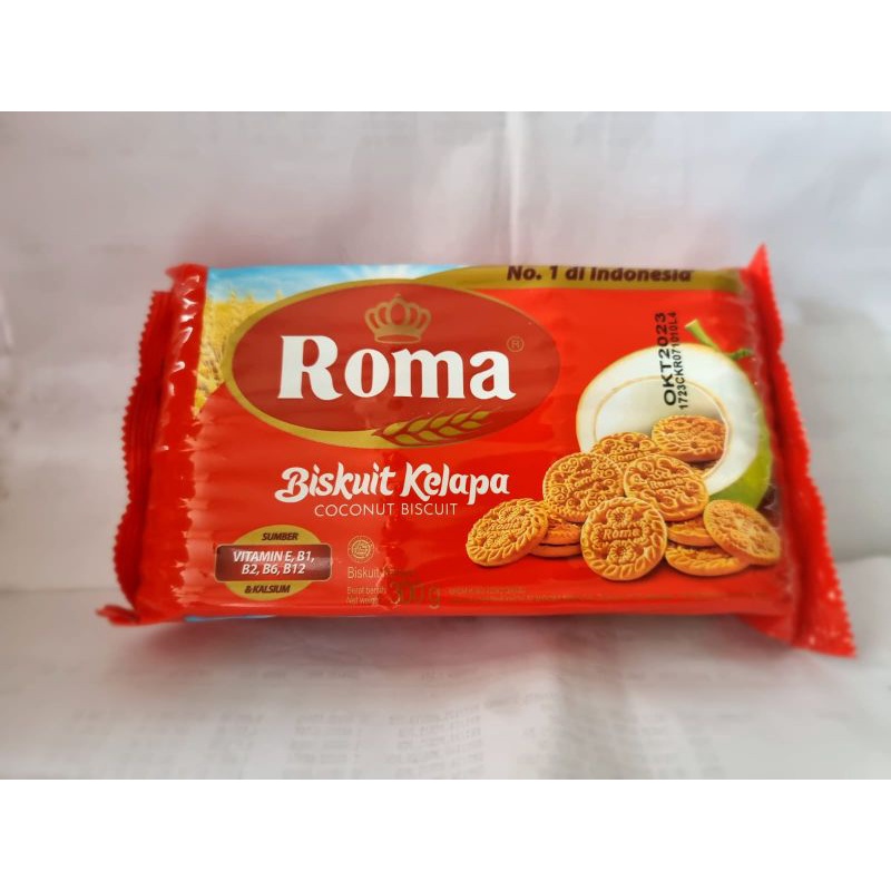 Jual Roma Biskuit Kelapa 300 Gram 1 Dus Isi 28 Pcs Shopee Indonesia