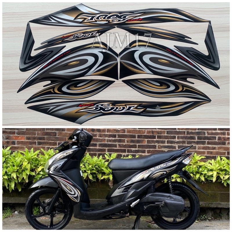 Jual STIKER STRIPING MIO SOUL 2008 HITAM | Shopee Indonesia