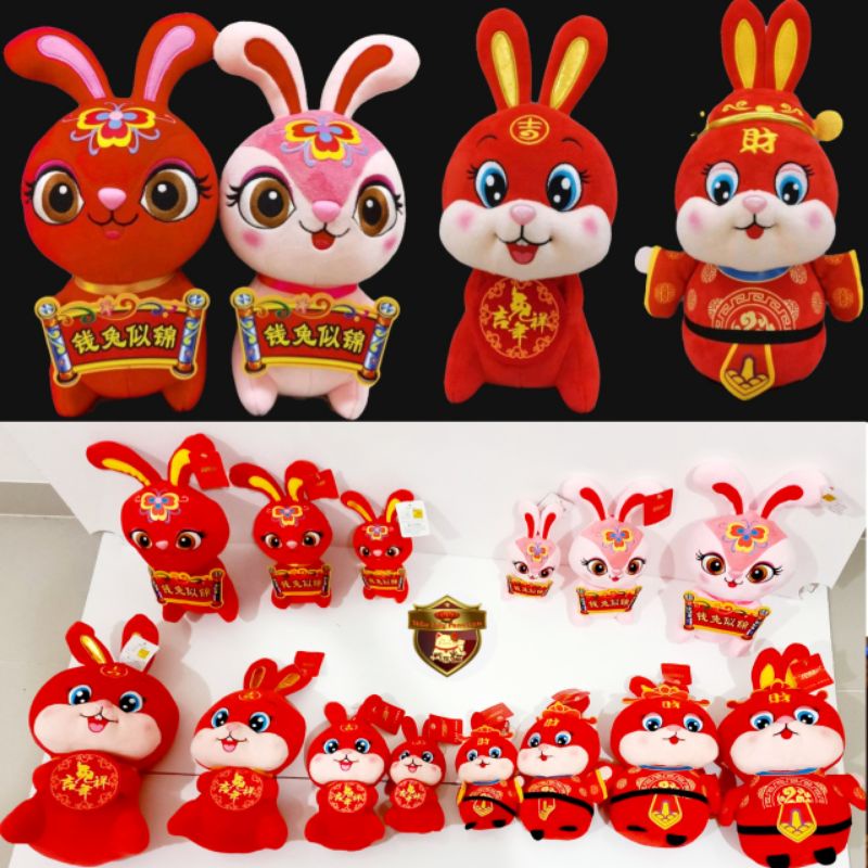 Jual Boneka Imlek Shio Kelinci / Plush Toy Kelinci 2023 / Dekorasi
