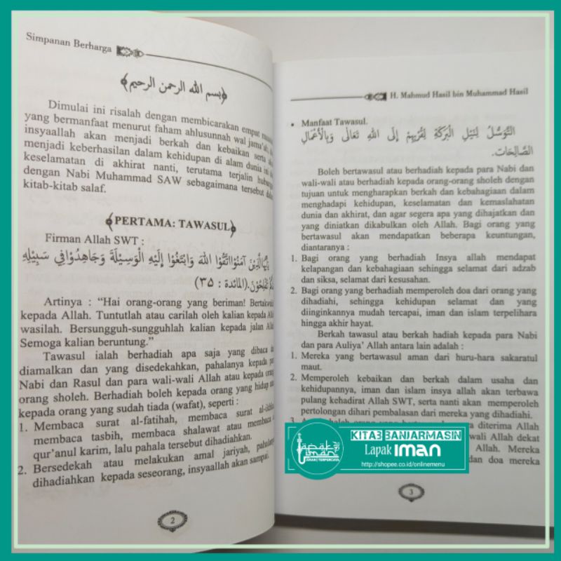 Jual Buku Simpanan Berharga Latin KH. Mahmud Hasil bin Muhammad Hasil ...