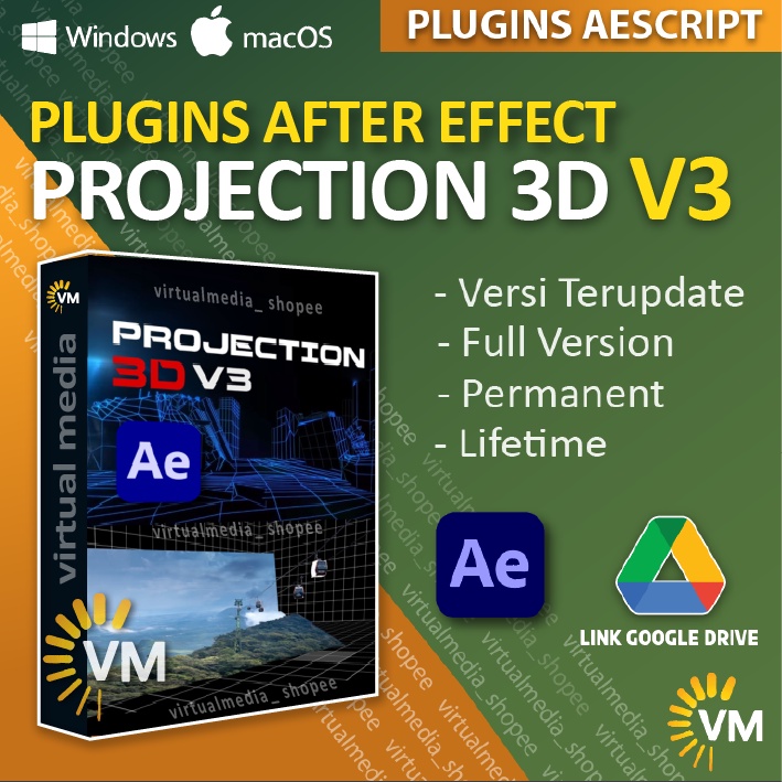 Jual PROJECTION 3D V3 AESCRIPTS AFTER EFFECTS CAMERA PROJECTION MAPPING PHOTO PARALLAX ANIMATION