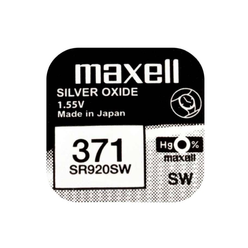 Jual (ORIGINAL) BATERAI MAXELL SR920SW 371 SILVER OXIDE BATTERY 1,55V ...