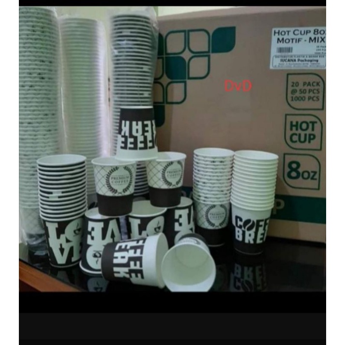 Jual paper cup kopi corak | Shopee Indonesia