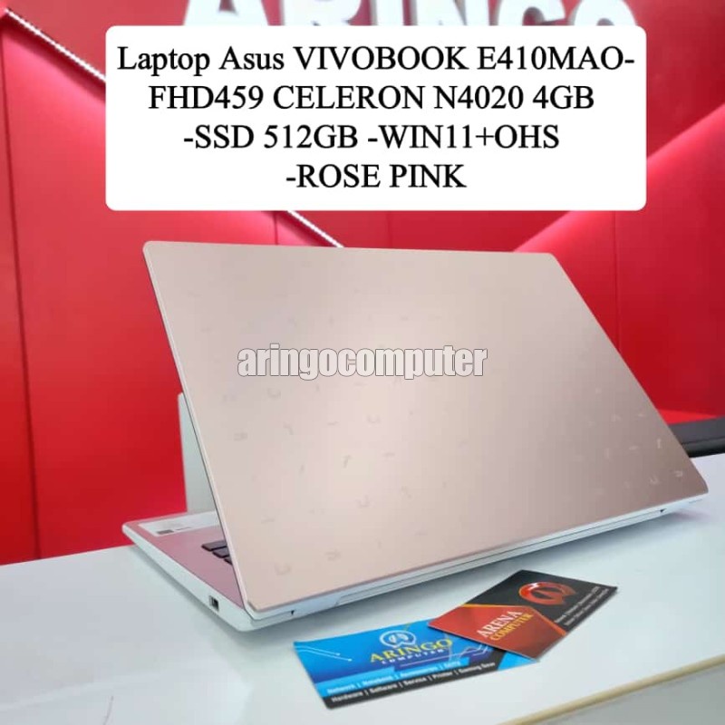 Jual Laptop Asus Vivobook E410mao Fhd459 Celeron N4020 4gb Ssd 512gb Win11ohs Rose Pink 4675