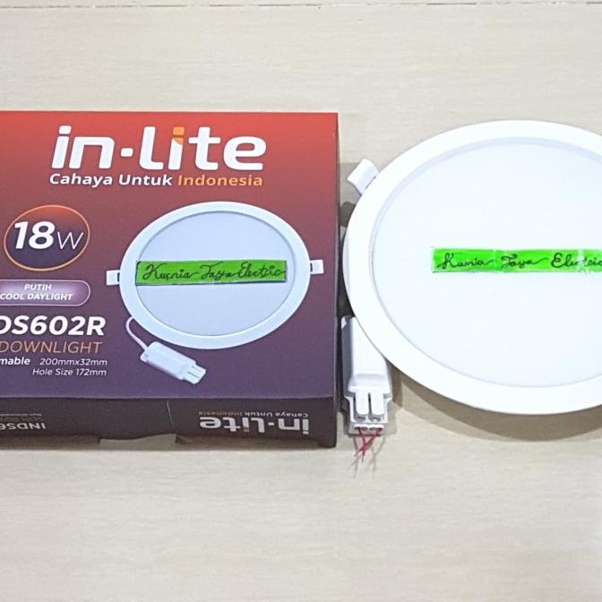 Jual Inlite Downlight Panel Slim Led Inbow 18w Bulat Inds602r Putih