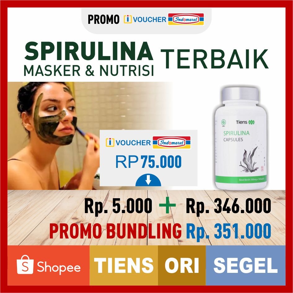 Jual PAKET BUNDLING Tiens / Tianshi Spirulina Capsules Isi 100 Kapsul