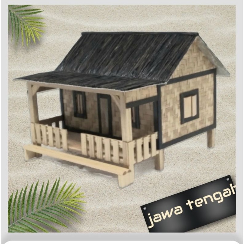 Jual Miniatur rumah adat-kerajinan bambu miniatur rumah adat-miniatur