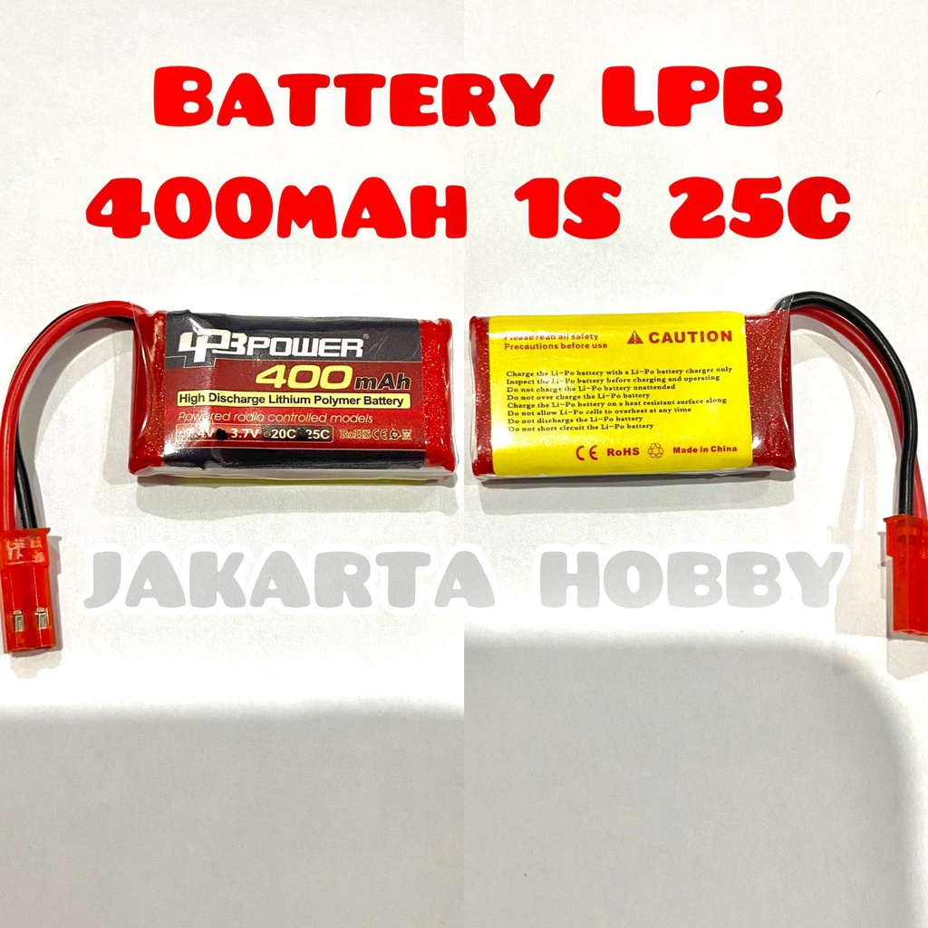 Jual LPB Battery Baterai Batre 400mAh 1S 25C 3.7V | Shopee Indonesia