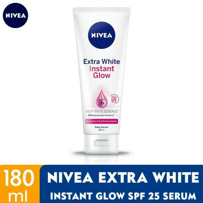 Jual Nivea Extra White Instant Glow Body Serum 180ml Shopee Indonesia