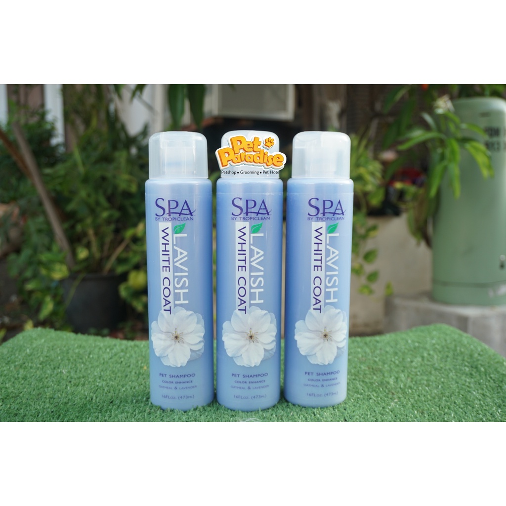 Jual SPA by tropiclean lavish white coat pet shampoo 473 ml Shopee
