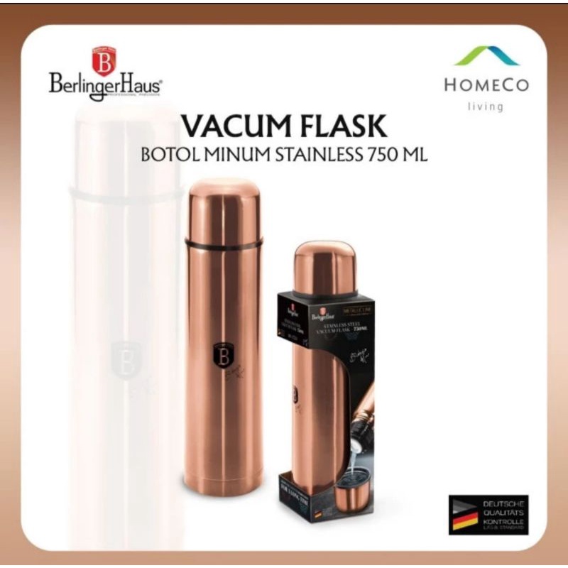 Jual THERMOS BERLINGER HAUS VACUUM FLASK 0,75 L ROSE GOLD / BOTOL ...