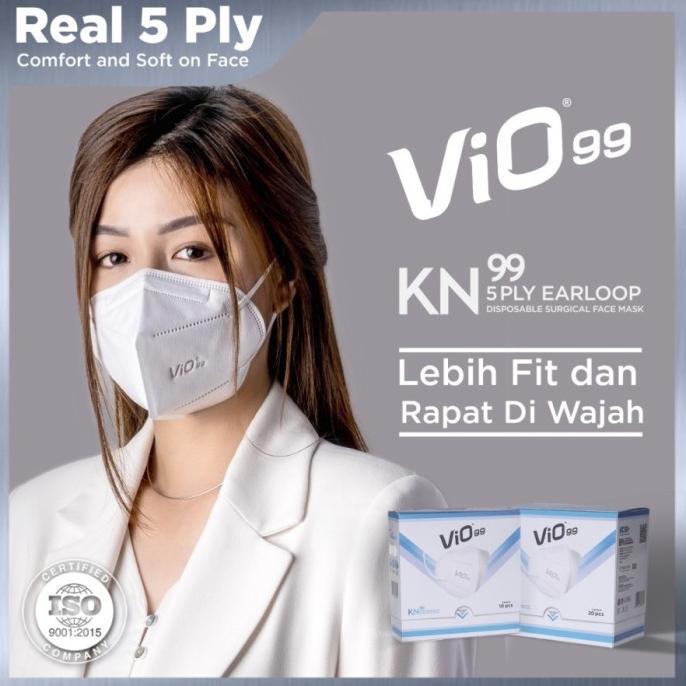 Jual Masker Vio KN 99 / KN99 Medis Premium 5 ply Filtrasi 99% Isi 10 ...