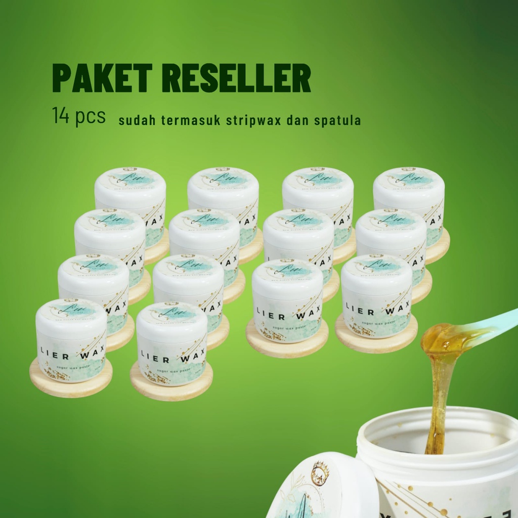 Jual PAKET RESELLER 14 PCS LIERWAX 300 GRAM SUGAR WAX WAXING BULU