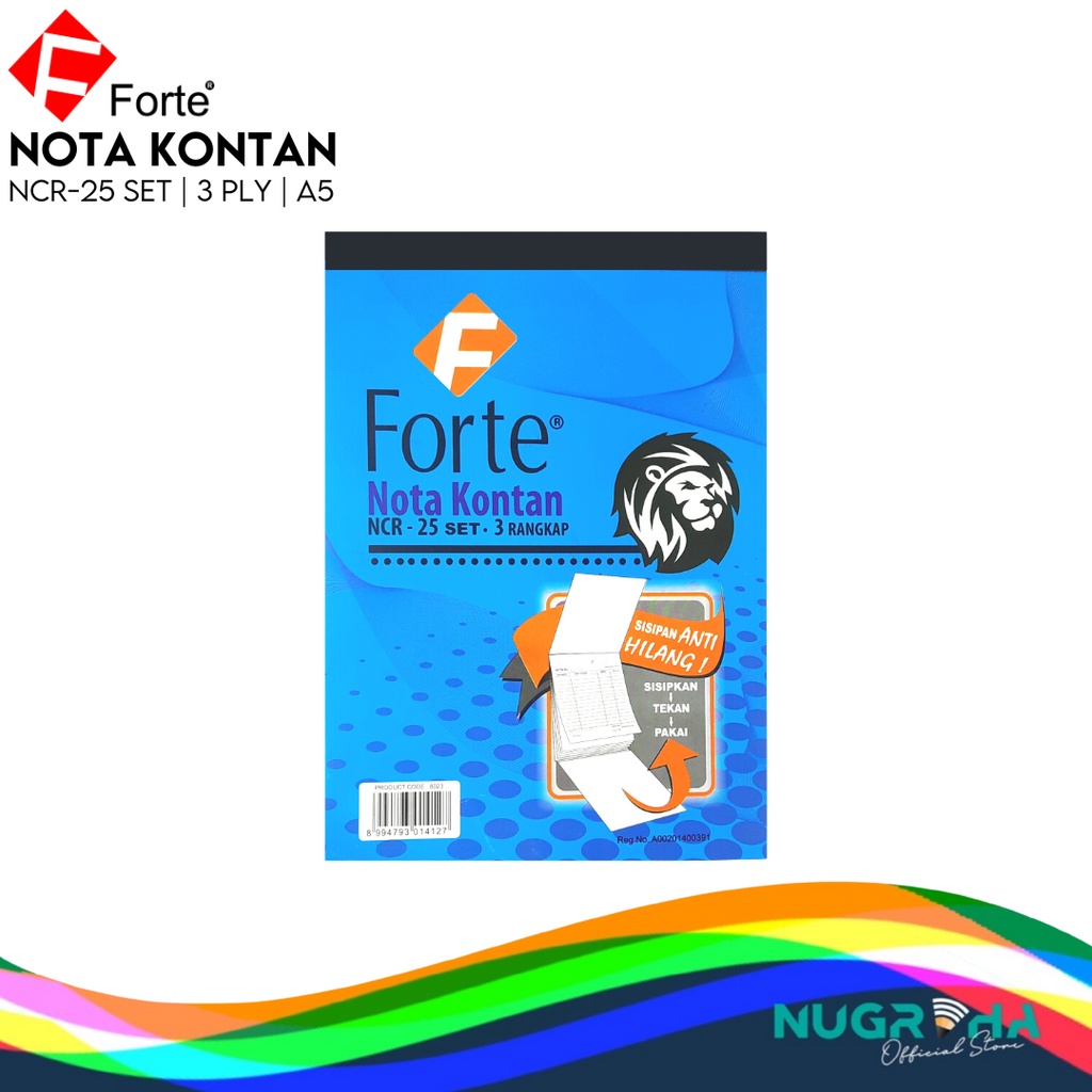 Jual Buku Nota Kontan Rangkap 3 Ply Besar NCR Forte A5 | Shopee Indonesia