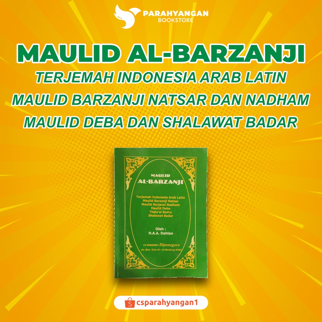 Jual Buku Kitab Maulid Al Barzanji Terjamah Barzanji Arab Dan Latin Plus Terjemahan Lengkap