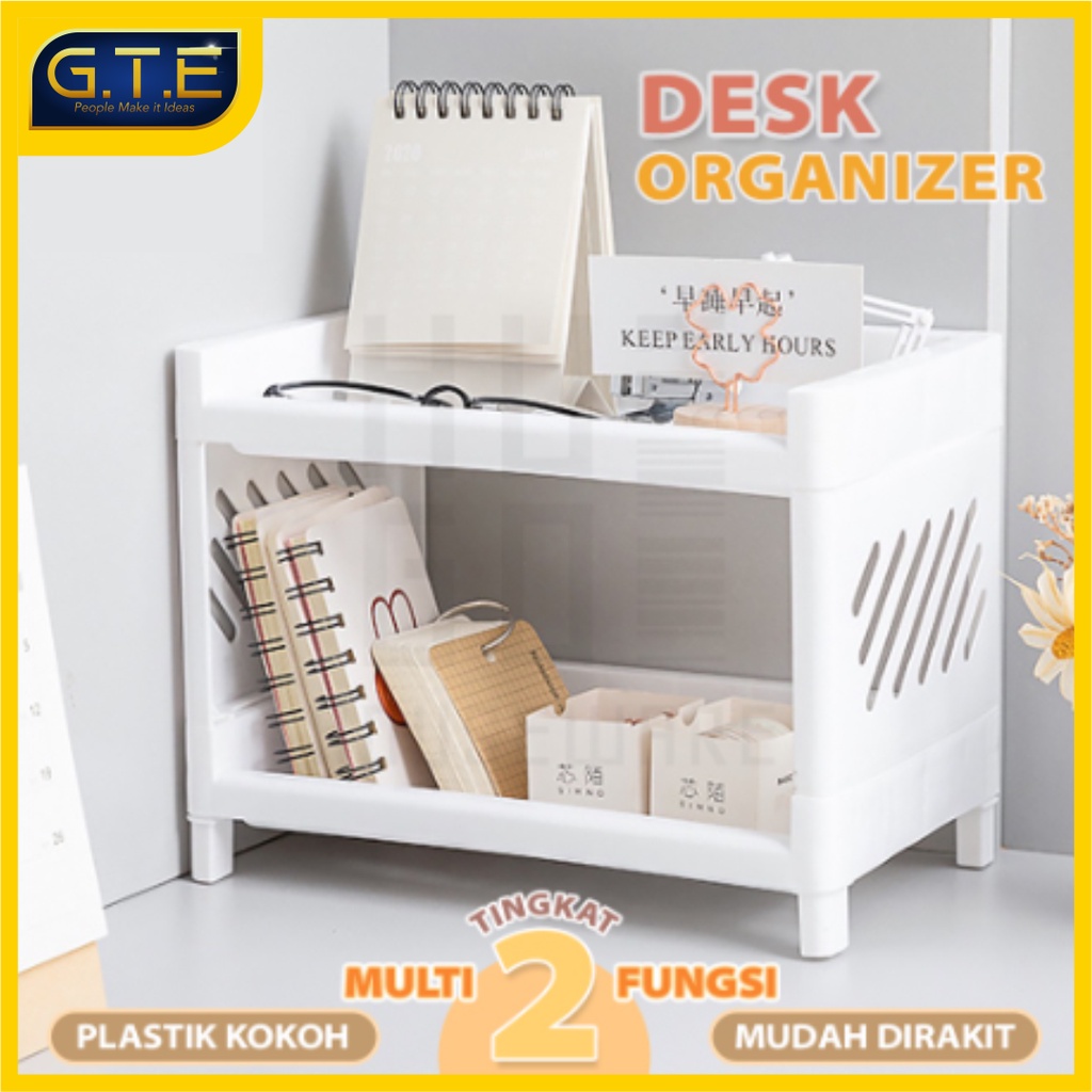 Jual Gte Meja Stationery Desktop Storage Rak Lipat Penyimpanan Buku Atk Meja Kantor Rak Meja 7896