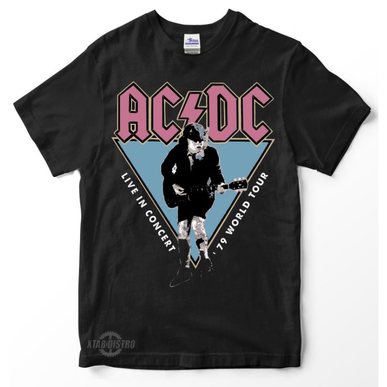 Y2K AC/DC “BACK IN BLACK” ロックTシャツ 240908（Jual kaos