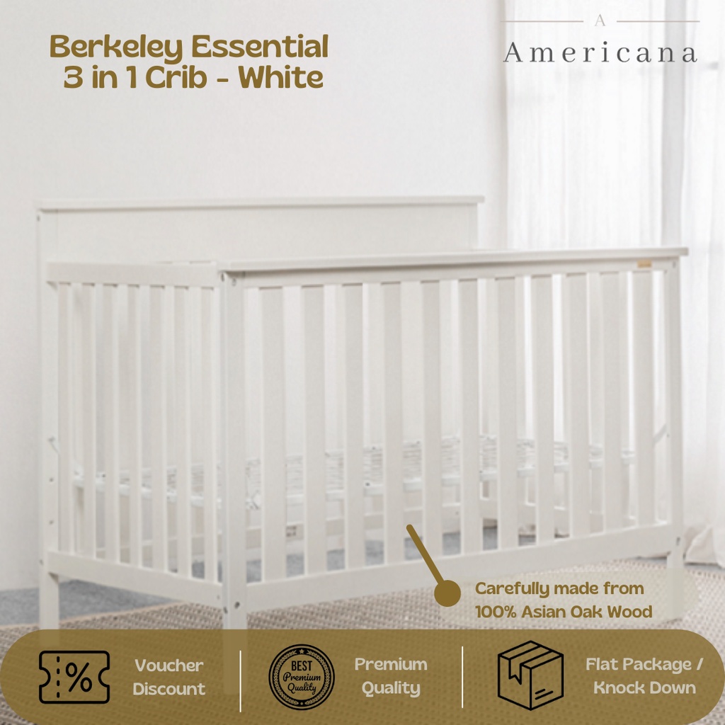 Jual Americana Berkeley Essential in Baby Crib White Box