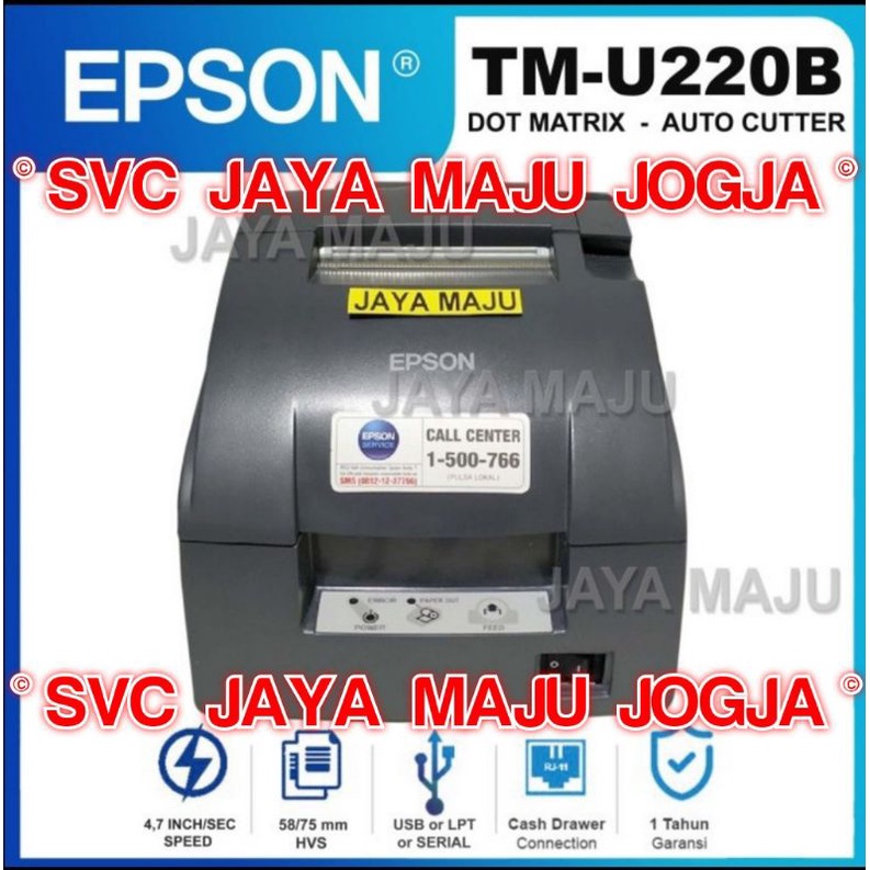 Jual Epson Tm U220 B Auto Cutter Usb Ethernet Lan Parallel Lpt Serial Rs232 9357