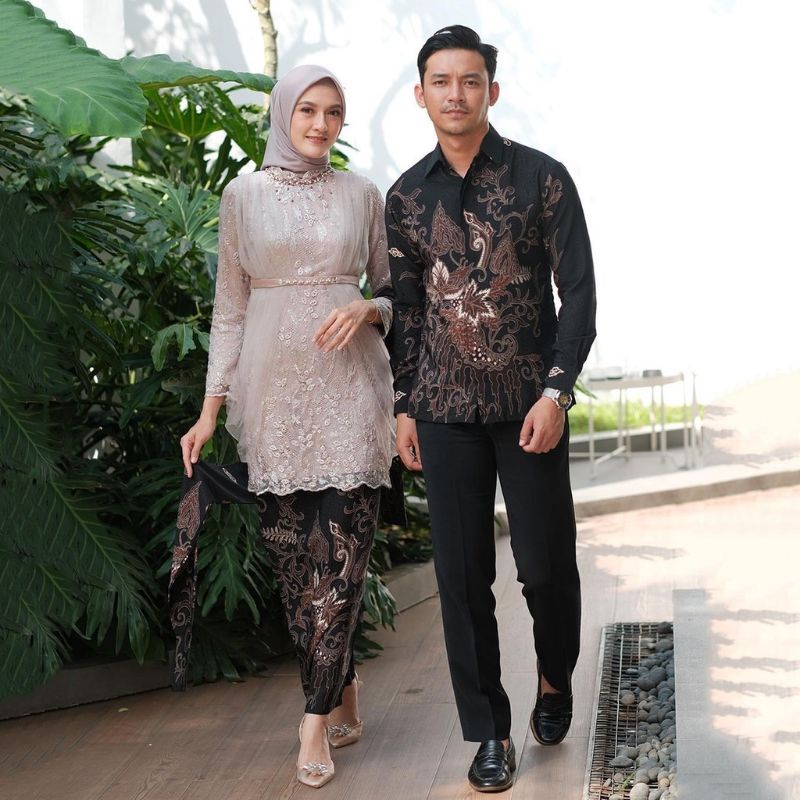 Jual New Arrival Set Batik Kebaya Batik Couple Vanila Tulle Payet