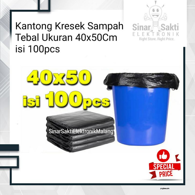 Jual Kantong Plastik Sampah Kresek Besar Tebal Isi 100 Pcs Trash Bag Trashbag Shopee Indonesia 0261