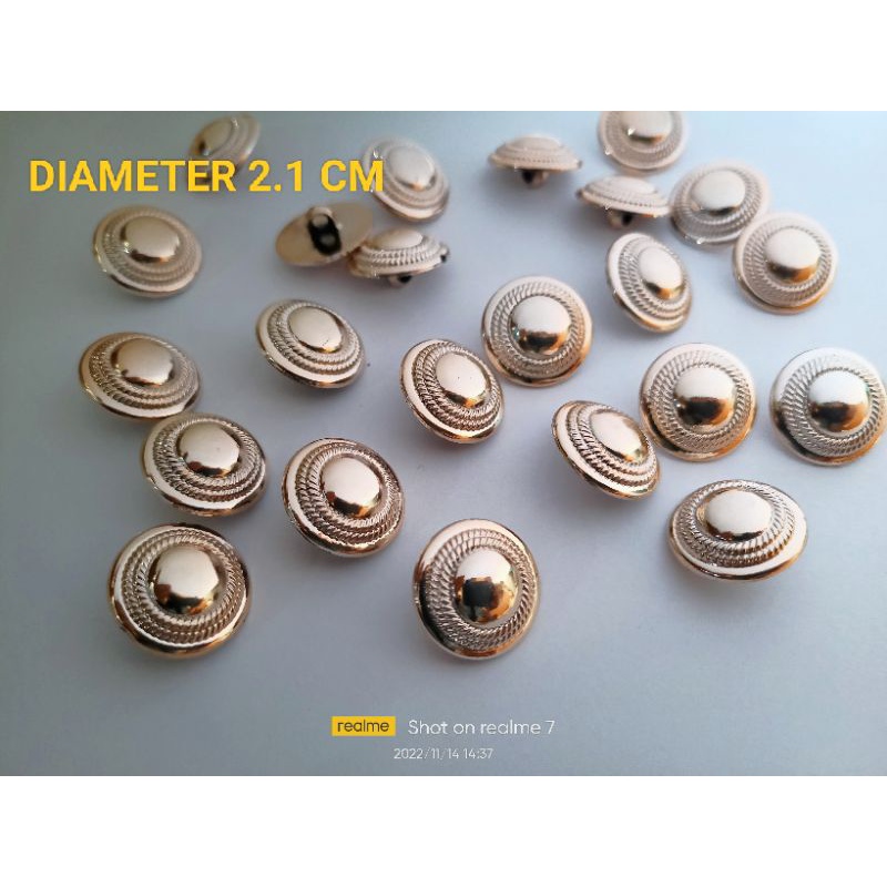 Jual Kancing button diameter 2.1 cm kancing gamis mutiara timbul isi ...