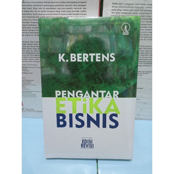 Jual Buku Pengantar Etika Bisnis - K Bertens | Shopee Indonesia