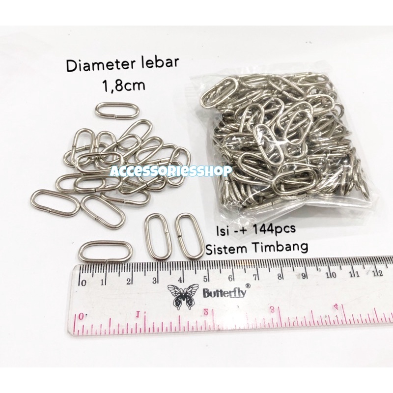 Jual Ring oval 1,8cm/ring 1,8cm (-+144pcs) | Shopee Indonesia