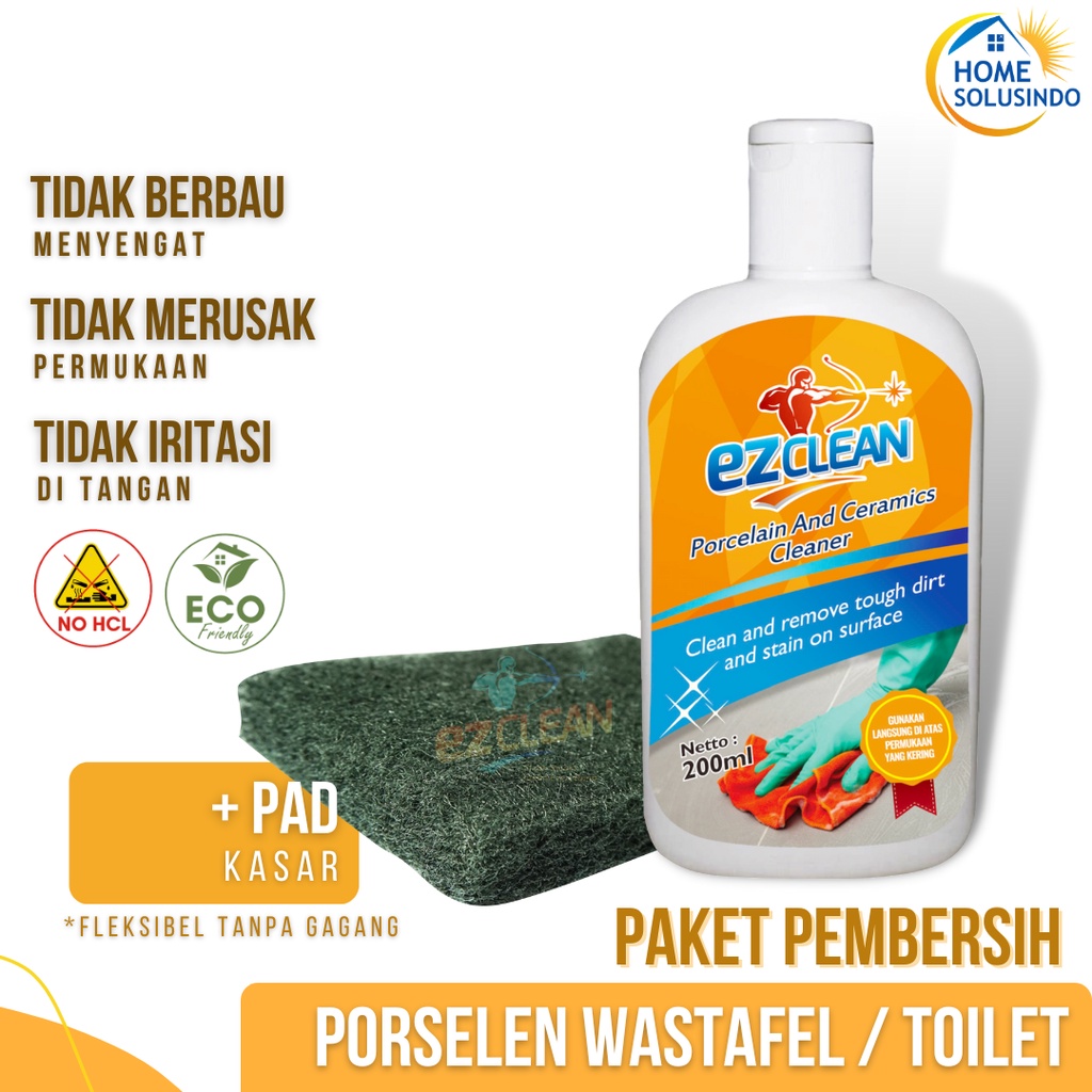 Jual Paket Ezclean Porcelain Cleaner And Sikat Pembersih Green Pad