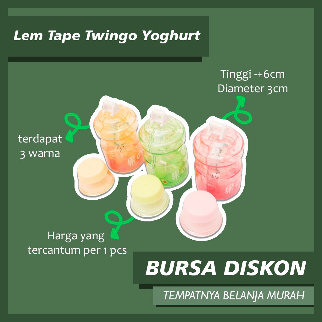 Jual Lem Twingo Yoghurt TG-G2339 Glue Tape Lem Kertas Paper | Shopee ...