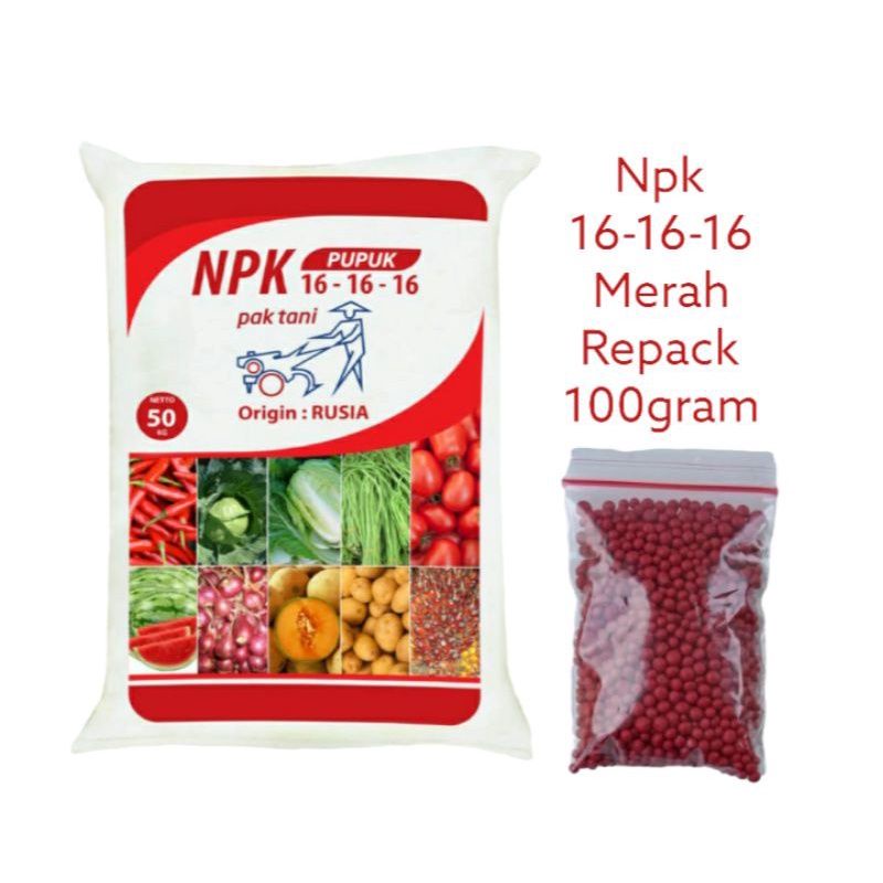 Jual PUPUK PERANGSANG CEPAT BERBUAH NPK MERAH 16 16 16 KEMASAN REPACK ...
