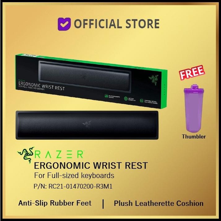 Jual Razer Ergonomic Wrist Rest For Full-Sized Keyboards Keyboard ...