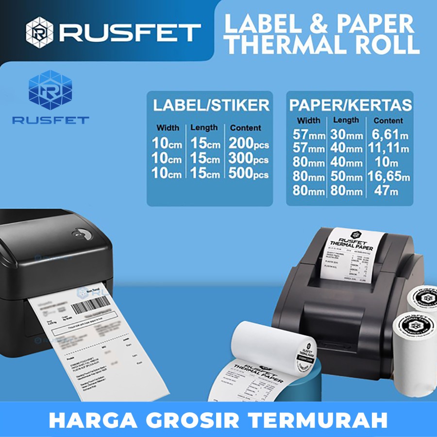 Jual Stiker Thermal Label Thermal Paper Thermal Sticker Struk Kasir ...