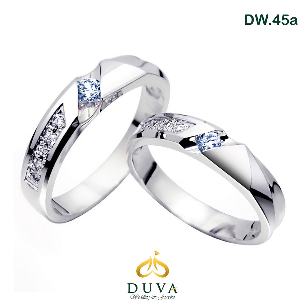 Jual Cincin Kawin Nikah Tunangan Dw 45a Couple Perak Sterling Silver